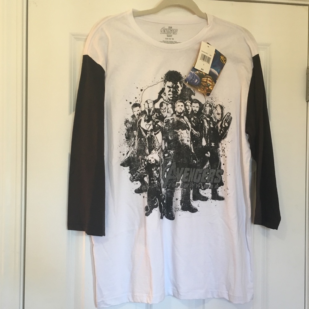 New Size Large Marvel Avengers Infinity War Shirt